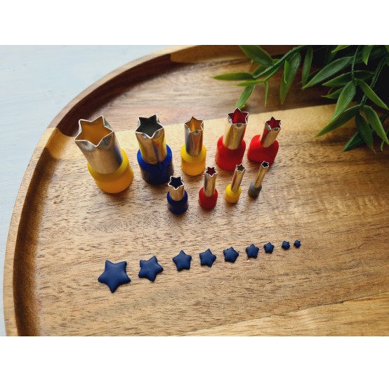 Metal Cutters Star, 4, 5 or 9 pcs., Ø 0.3 cm-1.4 cm