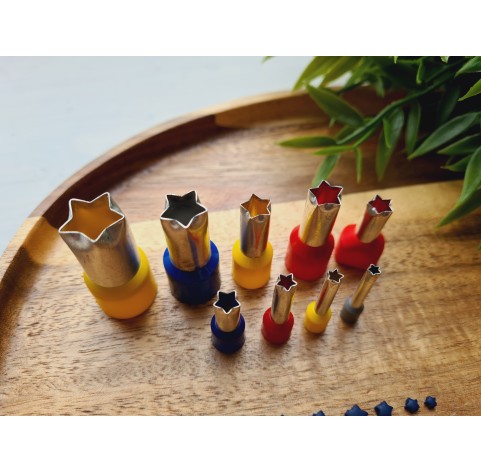 Metal Cutters Star, 4, 5 or 9 pcs., Ø 0.3 cm-1.4 cm