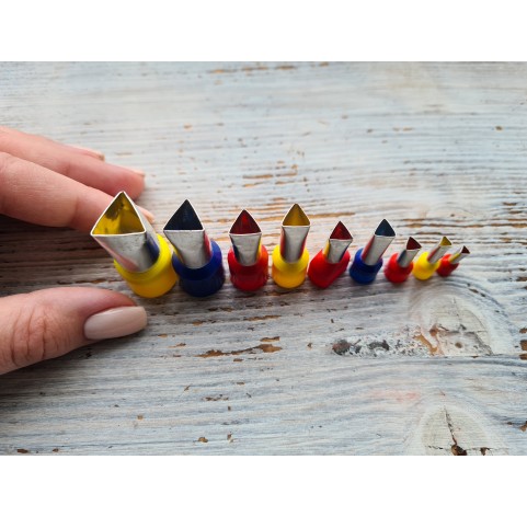 Metal Cutters Triangle, 4, 5 or 9 pcs., 0.3-1.4 cm