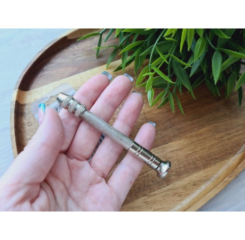Mini hand drill for jewelry processing, 10 pcs. drill bits