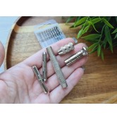 Mini hand drill for jewelry processing, 10 pcs. drill bits