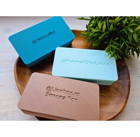 Personalized Color-Shift Cornstarch Box for Polymer Clay and Cutters, 16.2×8.7×3.9 cm