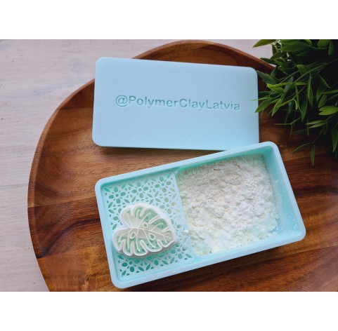 Personalized Color-Shift Cornstarch Box for Polymer Clay and Cutters, 16.2×8.7×3.9 cm