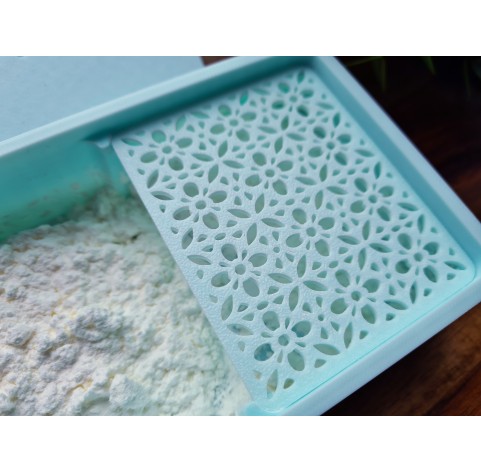 Personalized Color-Shift Cornstarch Box for Polymer Clay and Cutters, 16.2×8.7×3.9 cm