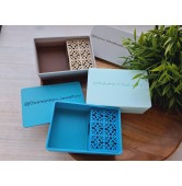 Personalized Color-Shift Cornstarch Box for Polymer Clay and Cutters, 12×8×4 cm