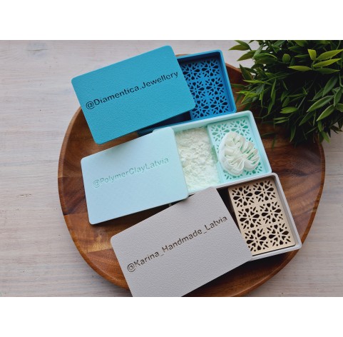 Personalized Color-Shift Cornstarch Box for Polymer Clay and Cutters, 12×8×4 cm