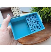 Personalized Color-Shift Cornstarch Box for Polymer Clay and Cutters, 12×8×4 cm