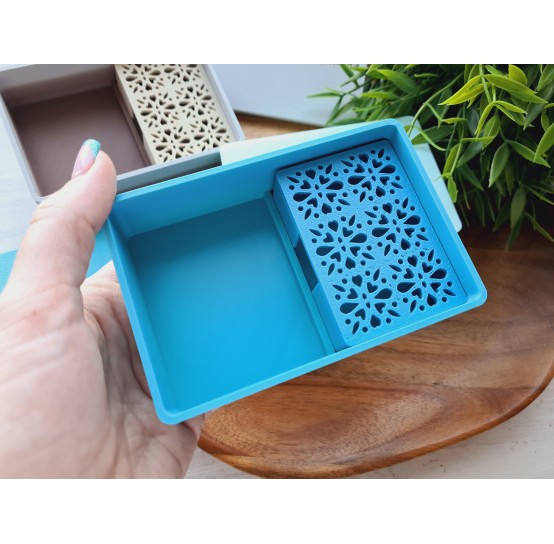 Personalized Color-Shift Cornstarch Box for Polymer Clay and Cutters, 12×8×4 cm