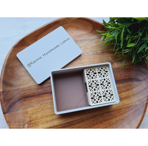 Personalized Color-Shift Cornstarch Box for Polymer Clay and Cutters, 12×8×4 cm