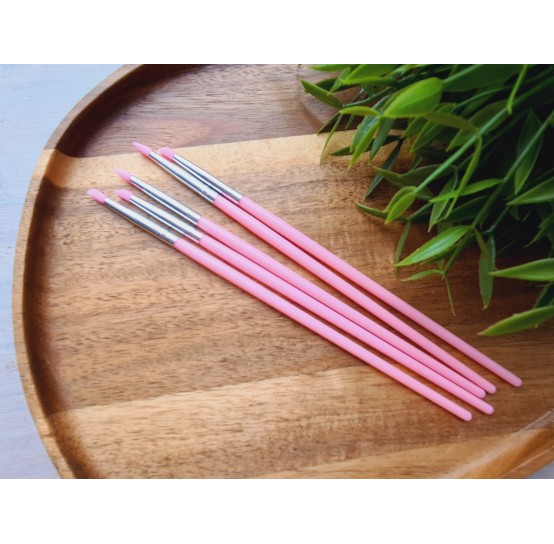 Silicone Rubber Tip Paint Brushes set for Polymer Clay, 5 pcs.