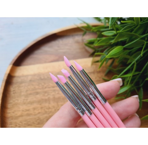 Silicone Rubber Tip Paint Brushes set for Polymer Clay, 5 pcs.