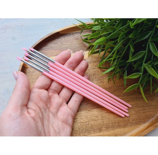 Silicone Rubber Tip Paint Brushes set for Polymer Clay, 5 pcs.