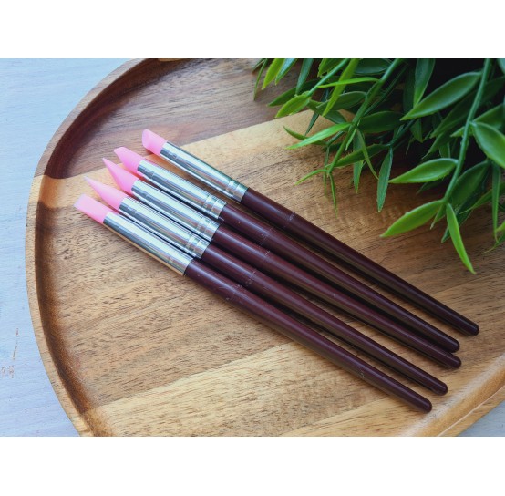 Silicone Rubber Tip Paint Brushes set for Polymer Clay, 5 pcs.