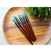 Silicone Rubber Tip Paint Brushes set for Polymer Clay, 5 pcs., Pentart