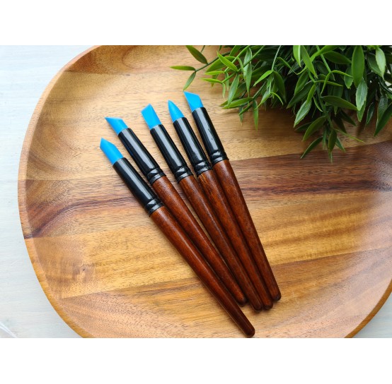 Silicone Rubber Tip Paint Brushes set for Polymer Clay, 5 pcs., Pentart