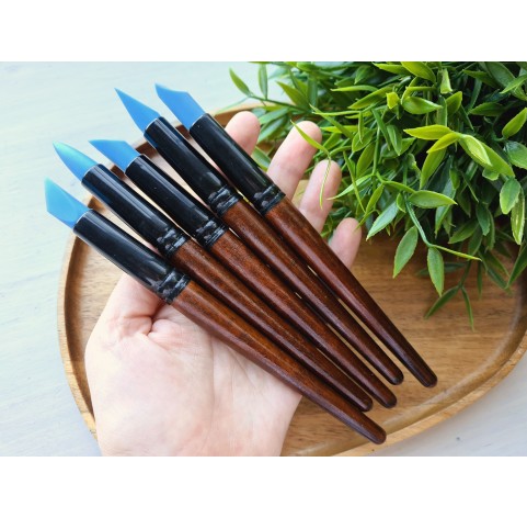 Silicone Rubber Tip Paint Brushes set for Polymer Clay, 5 pcs., Pentart