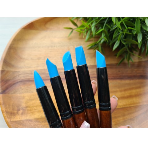 Silicone Rubber Tip Paint Brushes set for Polymer Clay, 5 pcs., Pentart