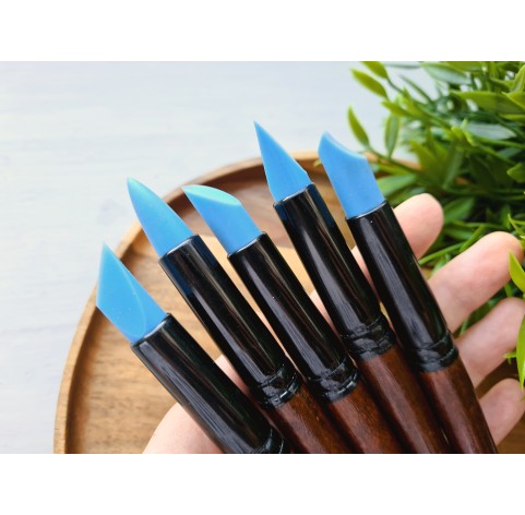 Silicone Rubber Tip Paint Brushes set for Polymer Clay, 5 pcs., Pentart