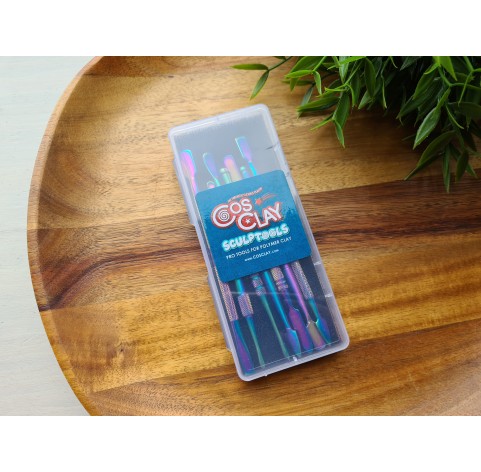 Polymer clay tools, Modelling tool, Cosclay SCULPTOOLS, 7 pcs., double-sided