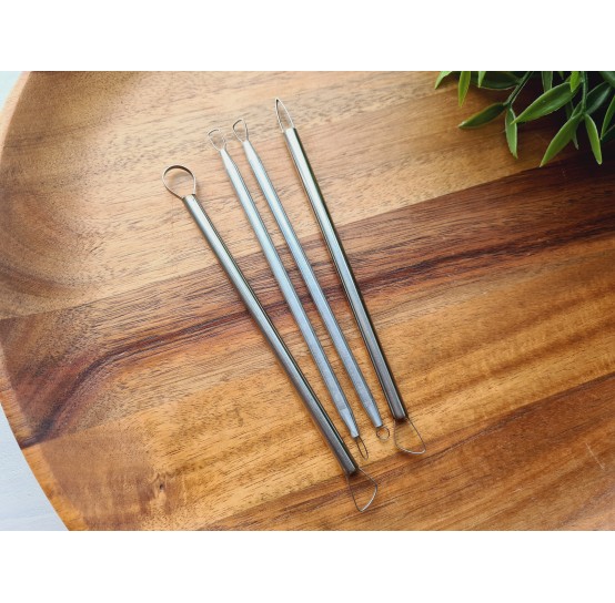 Polymer clay tools, Modelling tool, Cosclay SCULPTOOLS, 4 pcs., double-sided