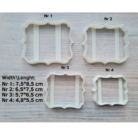 "Base, style 5", set of 4 cutters, one clay cutter or FULL set