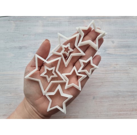 "Star, style 1", set of 8 cutters, one clay cutter or FULL set