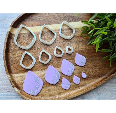 "Irregular drop", set of 7 cutters, one clay cutter or FULL set