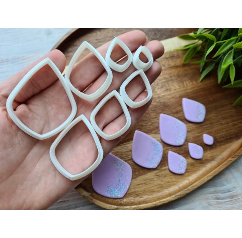 "Irregular drop", set of 7 cutters, one clay cutter or FULL set