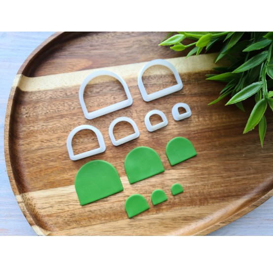"Irregular semicircle", set of 6 cutters, one clay cutter or FULL set
