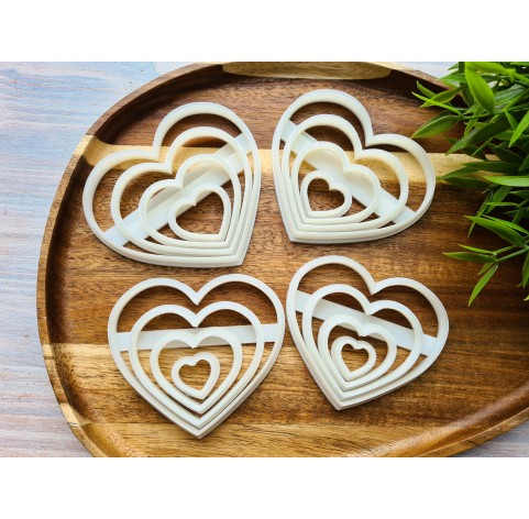 "Heart, style 1" set of 16 cutters, one clay cutter or FULL set