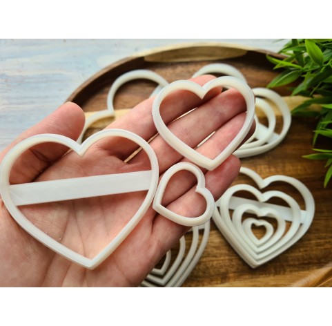 "Heart, style 1" set of 16 cutters, one clay cutter or FULL set
