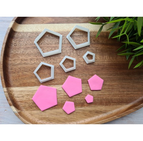 "Regular pentagon", set of 5 cutters, one clay cutter or FULL set