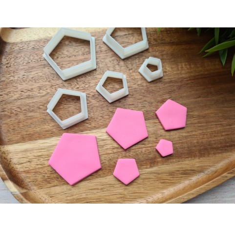 "Regular pentagon", set of 5 cutters, one clay cutter or FULL set