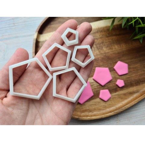 "Regular pentagon", set of 5 cutters, one clay cutter or FULL set