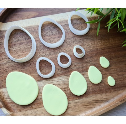 "Egg", set of 6 cutters, one clay cutter or FULL set