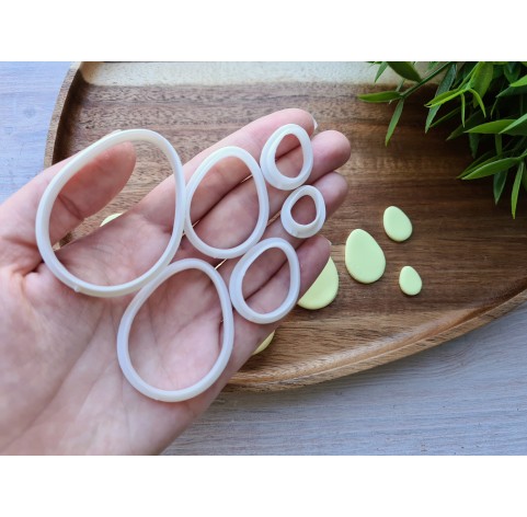"Egg", set of 6 cutters, one clay cutter or FULL set