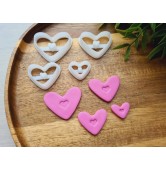 "Heart, style 4", set of 4 cutters, one clay cutter or FULL set