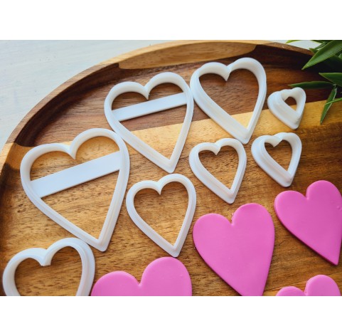 "Heart, style 5", set of 8 cutters, one clay cutter or FULL set