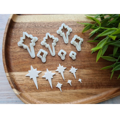 "Christmas star", set of 7, cutters one clay cutter or FULL set