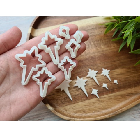 "Christmas star", set of 7, cutters one clay cutter or FULL set