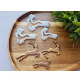 "Reindeer", set of 3, cutters one clay cutter or FULL set