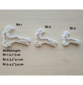 "Reindeer", set of 3, cutters one clay cutter or FULL set