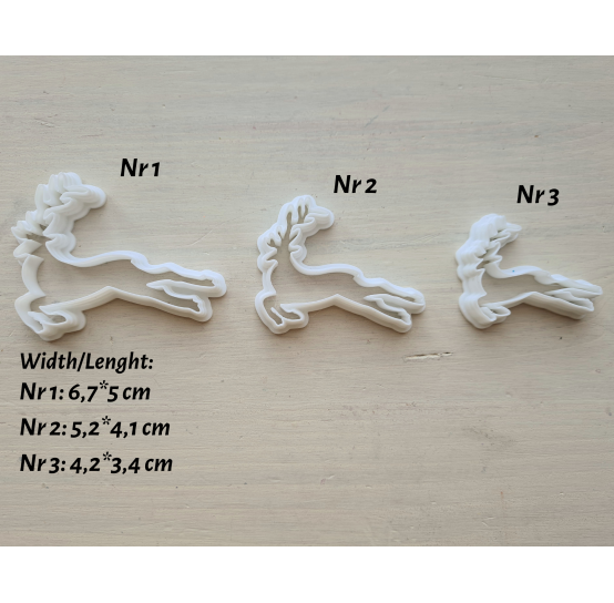 "Reindeer", set of 3, cutters one clay cutter or FULL set