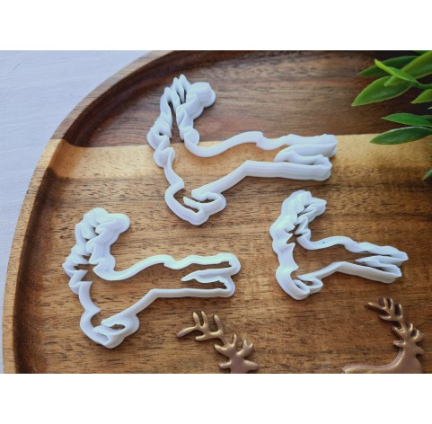 "Reindeer", set of 3, cutters one clay cutter or FULL set