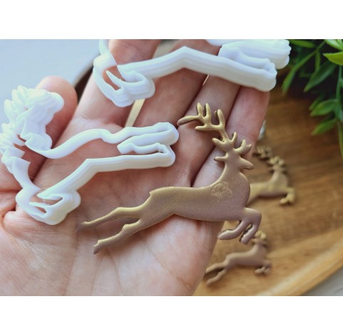 "Reindeer", set of 3, cutters one clay cutter or FULL set