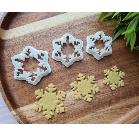 "Snowflake, style 1", set of 3 cutters one clay cutter or FULL set