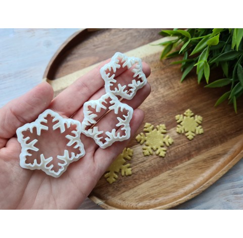 "Snowflake, style 1", set of 3 cutters one clay cutter or FULL set