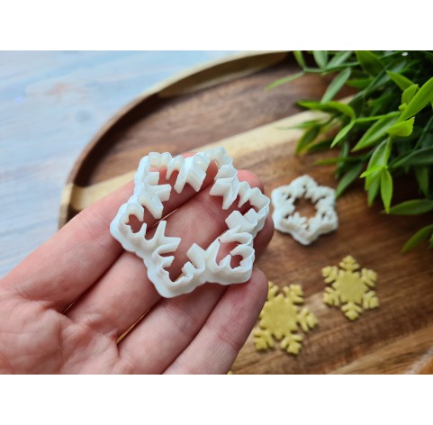 "Snowflake, style 1", set of 3 cutters one clay cutter or FULL set