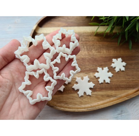 "Snowflake, style 2", set of 4 cutters, one clay cutter or FULL set