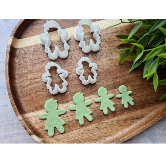 "Ginger bread girl", set of 4, cutters one clay cutter or FULL set